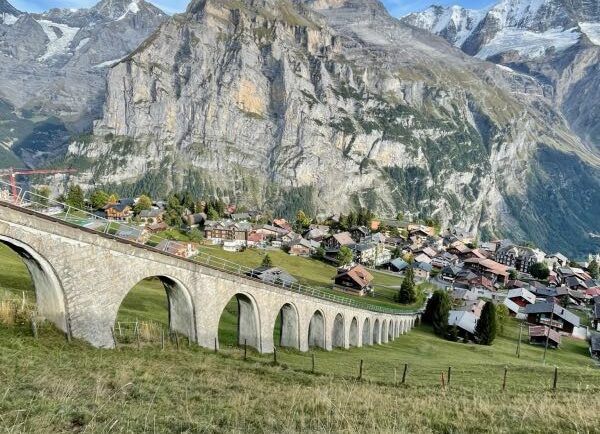 Funicular Above Murren in Switzerland